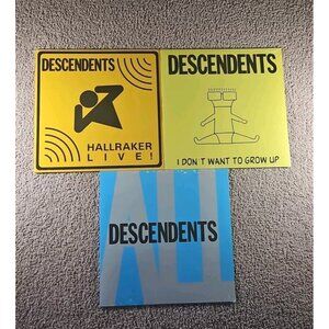 Lot of 3 Descendents Records: All, Hallraker, I Don't Want to Grow Up